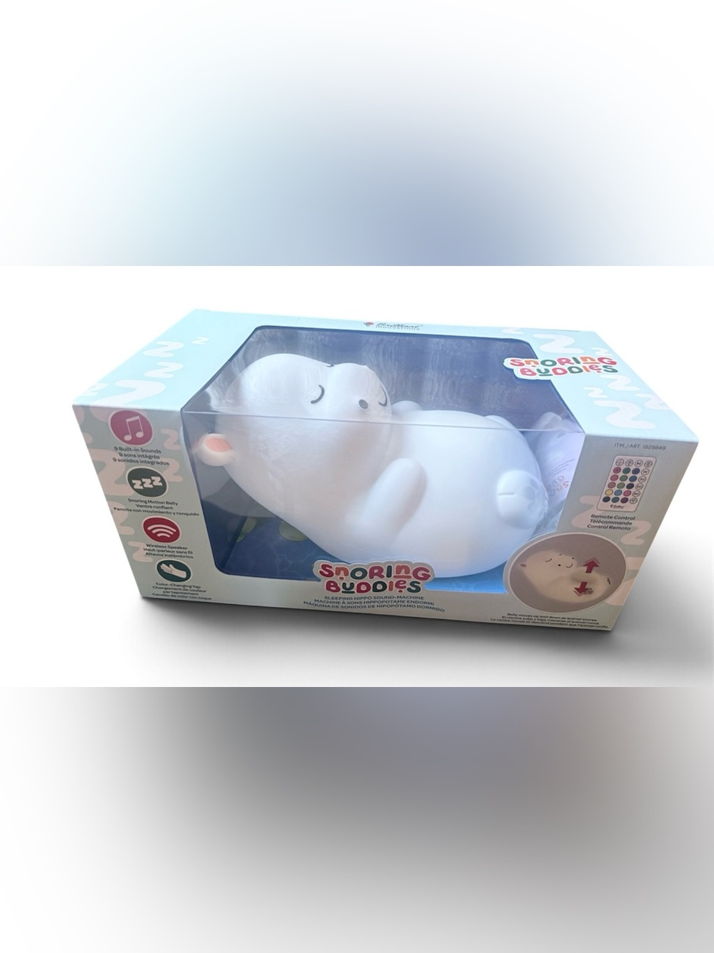 NEW Viral Brilliant Innovations Snoring Buddies Hippo Squishy Lamp Sound Machine